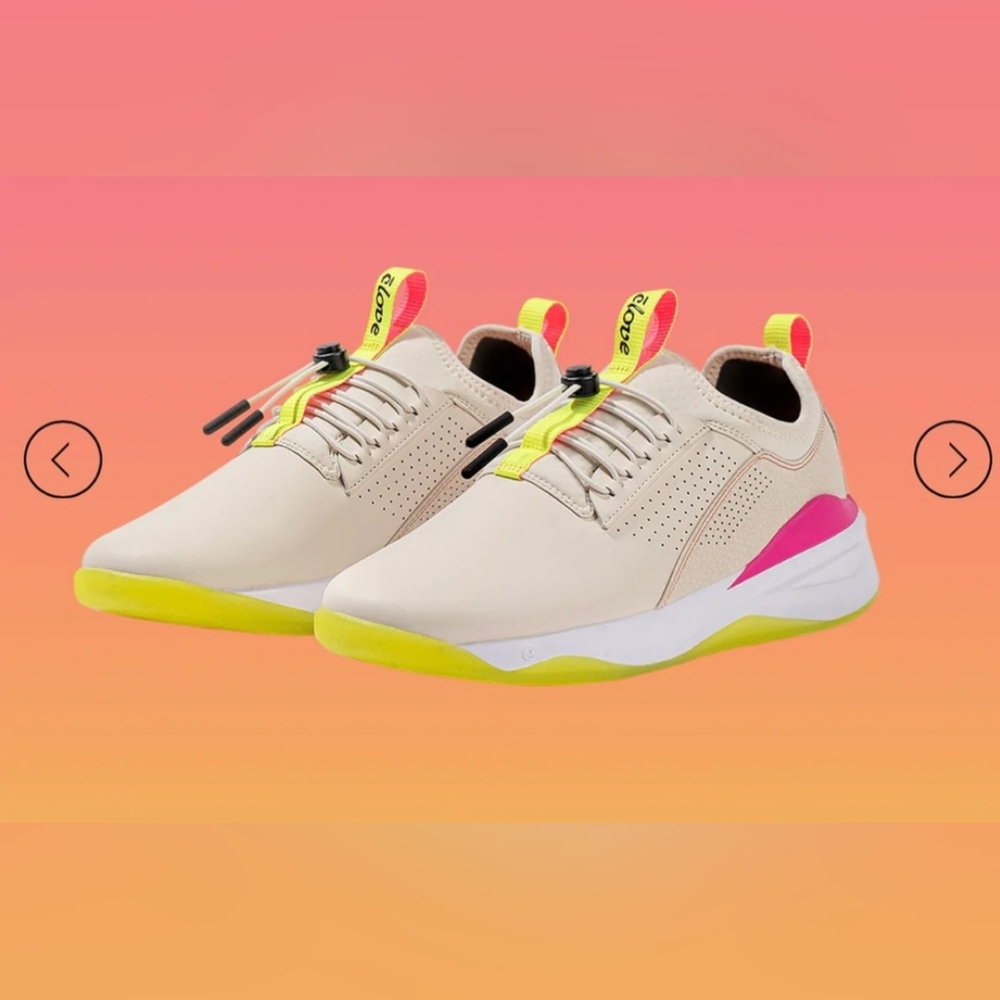 NWOT Women's 12.5/Men's 11 Clove Lemon Aid Lace Up Leather Nursing Sneakers